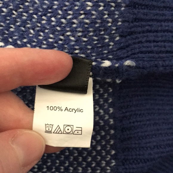 ❤️3X20 Cloud Pattern Drop Shoulder Blue Knit Cardigan | XL - Picture 11 of 13